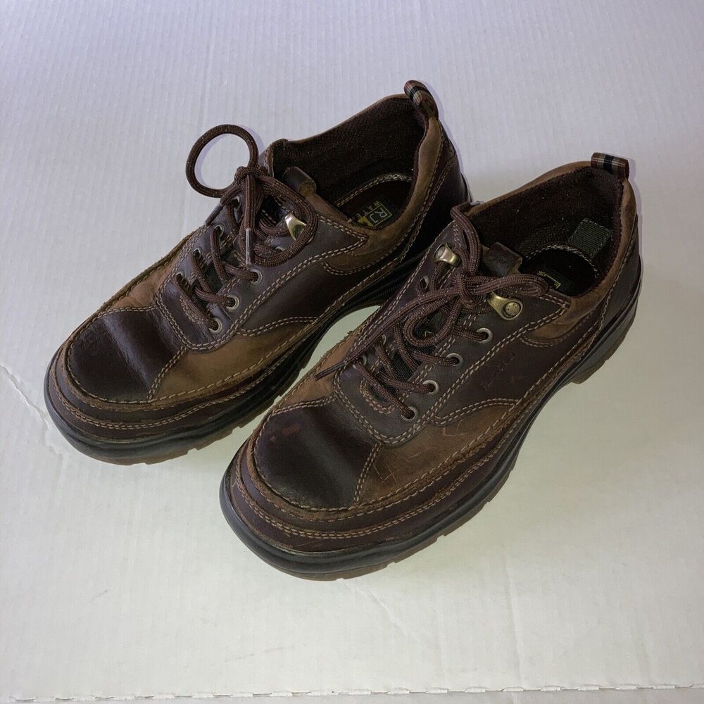 Rj Colt Dress Shoes Men 9.5 Brown Oxford Split Toe Lace Up Leather Casual